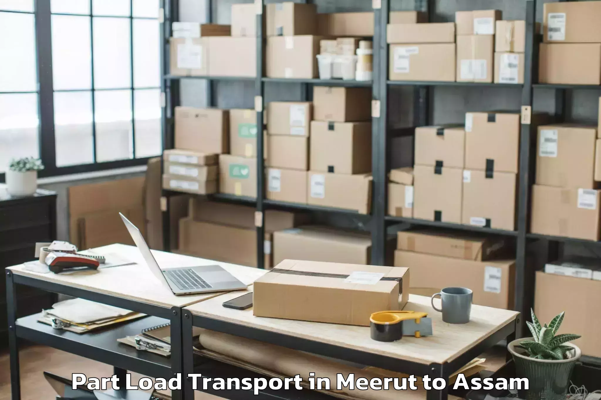 Hassle-Free Meerut to Agamoni Part Load Transport